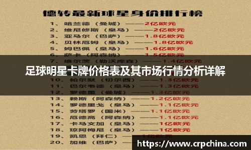 足球明星卡牌价格表及其市场行情分析详解